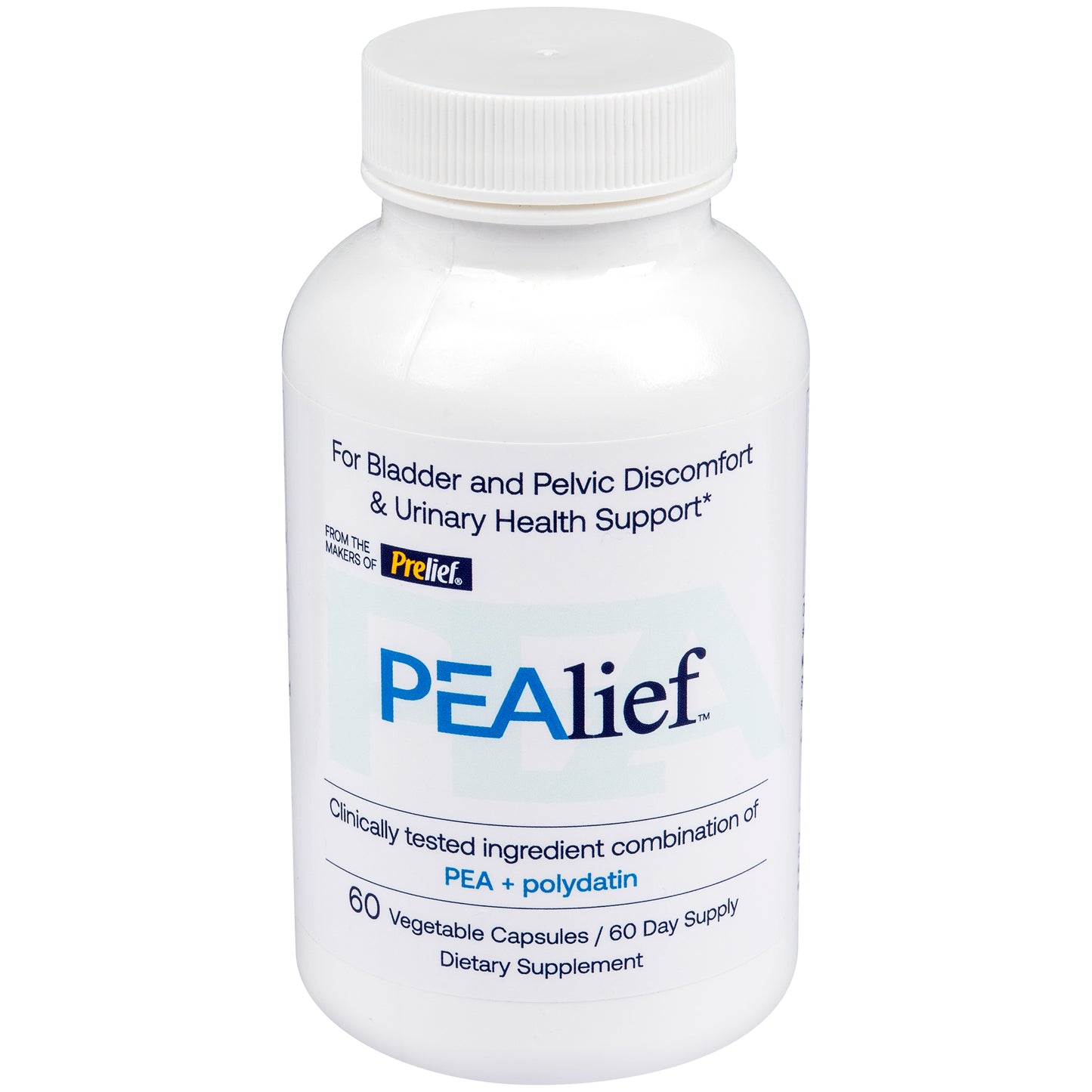 PEAlief® 60 Count / 2 Months Supply - (Clinically Tested Ingredient Combination of PEA + Polydatin)